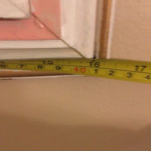 Vintage painted solid wood frame jewelry holder